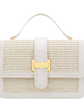 Women A-white Imported Adjustable Shoulder Strap Top Handle Purses